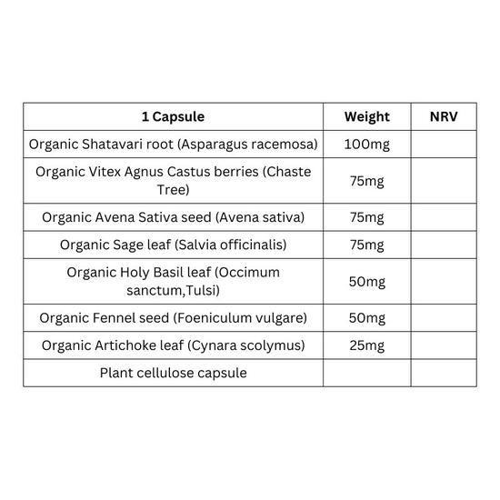 Viridian Herbal Female Complex Organic Veg Capsules 30 Capsules