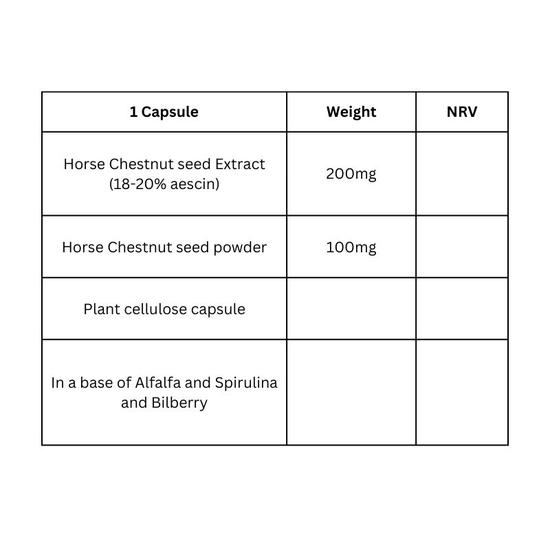Viridian Horse Chestnut Extract Veg Capsules 60 Capsules