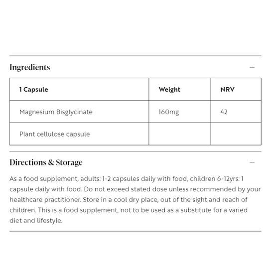Viridian Magnesium Bisglycinate Capsules 60 Capsules