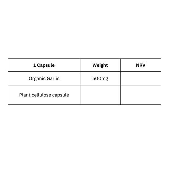 Viridian Organic Garlic 500mg Veg Capsules 90 Capsules