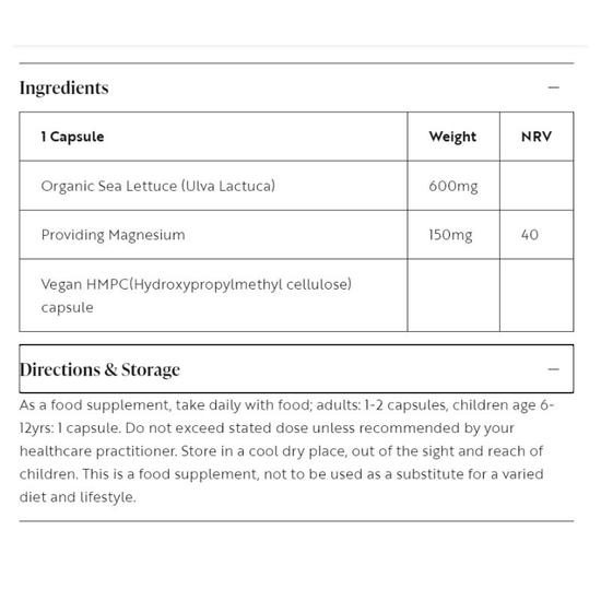 Viridian Organic Magnesium Capsules 30 Capsules