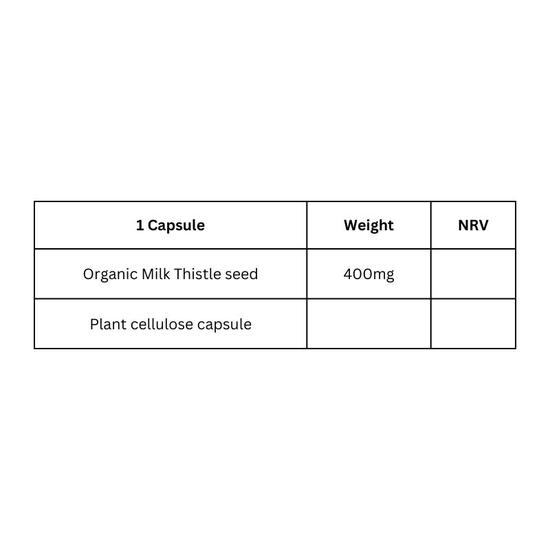 Viridian Organic Milk Thistle 400mg Veg Capsules 30 Capsules