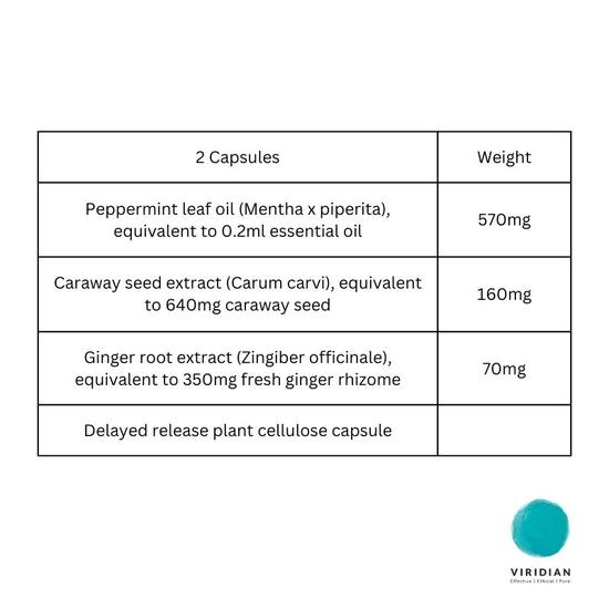 Viridian Peppermint Oil Plus Veg Capsules 90 Capsules