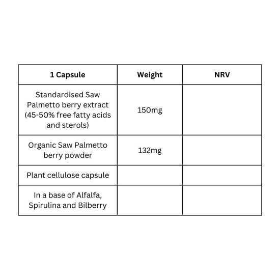 Viridian Saw Palmetto Berry Extract Veg Capsules 30 Capsules