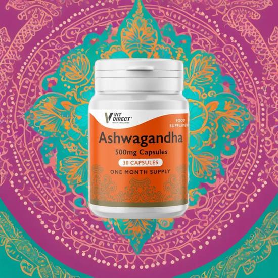 Vit Direct Ashwagandha Indian Ginseng 30 500mg Capsules
