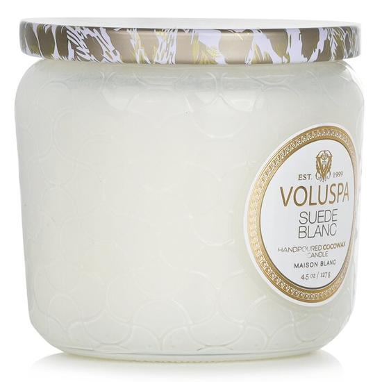 VOLUSPA Petite Jar Candle Suede Blanc 127g