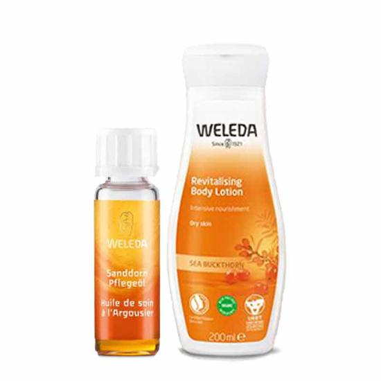Weleda Revitalising Gift Set Sea Buckthorn Body Lotion + Sea Buckthorn Body Oil