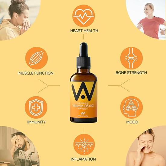 Well Actually Liposomal Vitamin D3 + K2 Summer Citrus 60ml