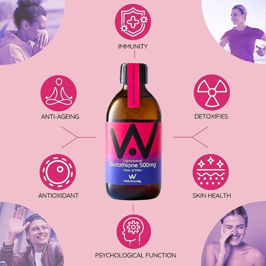 Well Actually Reduced L-Glutathione 500mg Dual Action 150ml