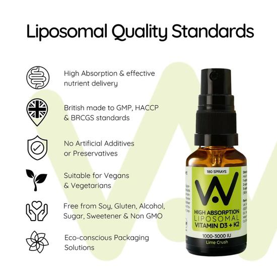 Well Actually Vitamin D3 2000iu + K2 100mcg Lime Spray 25ml
