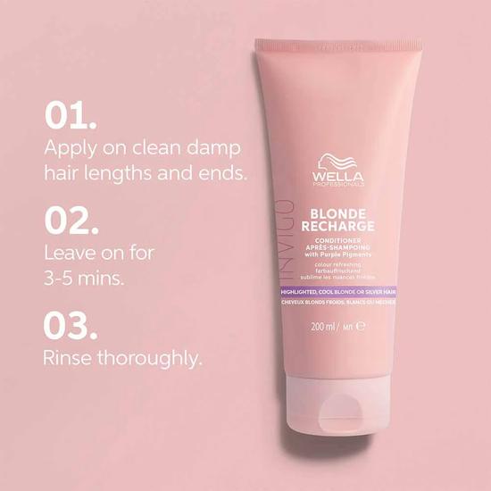 Wella Invigo Cool Blonde Recharge Colour Refreshing Conditioner 200ml