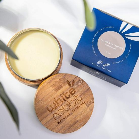 White Rabbit Skin Care Eucalyptus & Lavender Comforting Cleansing Balm 100ml / No Facecloth / Boxed
