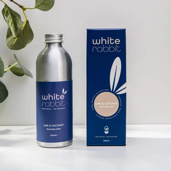 White Rabbit Skin Care Lime & Coconut 2-in-1 Makeup Remover Cleansing Water 200ml / Boxed