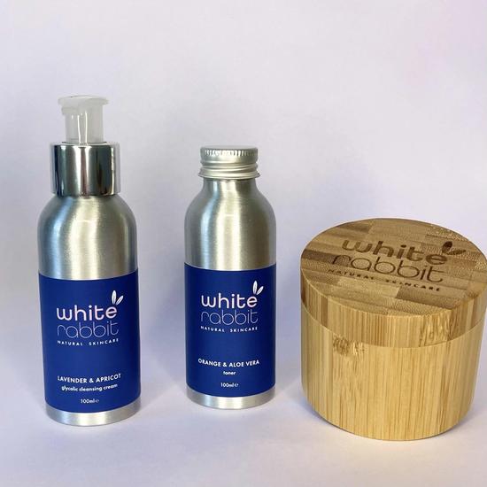 White Rabbit Skin Care Sensitive Skin Set 100ml Cleansing Balm, 100ml Day Cream & 100ml Toner