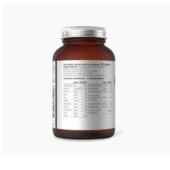 Wild Nutrition Bespoke Woman Food-Grown Skin, Hair & Nails 60 Capsules