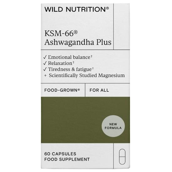 Wild Nutrition KSM-66 Ashwagandha Plus Capsules 60 Capsules