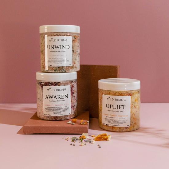 Wild Rising Awaken Lavender, Jasmine & Rose Bath Salts