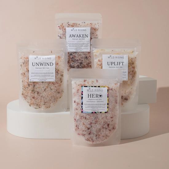 Wild Rising Awaken Lavender, Jasmine & Rose Bath Salts