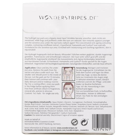 WONDERSTRIPES Instant Glow Hydrogel Eye Pads 5x2pads