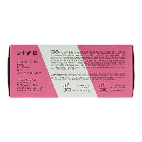 Wunder2 Your Jet Set Lips! Lip Plumping Gloss & Gloss Lip Liner Nude 1.26g