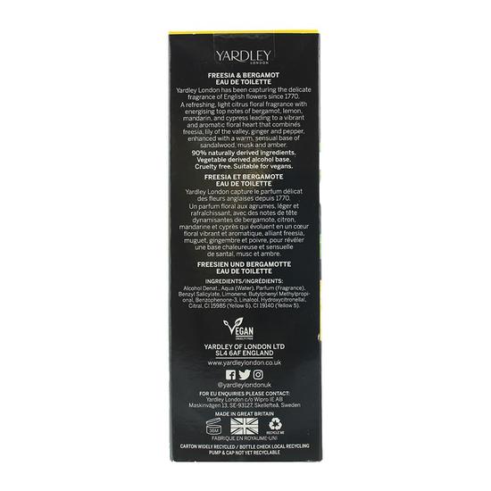 Yardley Freesia & Bergamot Eau De Toilette 125ml