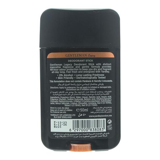 Yardley Gentleman Legacy Deodorant Stick 50ml