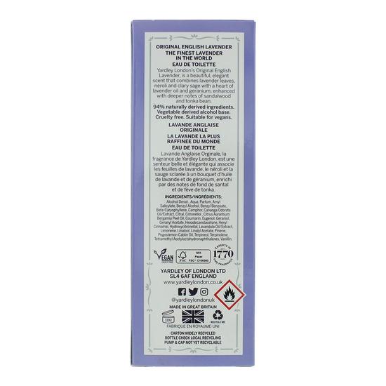 Yardley Original English Lavender Eau De Toilette 125ml