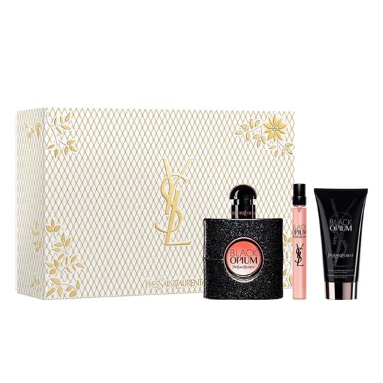 Yves Saint Laurent Black Opium Black Opium Gift Set 50ml Eau De Parfum + 50ml Body Lotion + 10ml Eau De Parfum