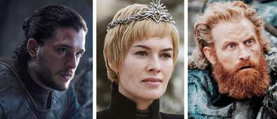 GOT collage John Snow, Cersei Lannister, Tormund Giantsbane