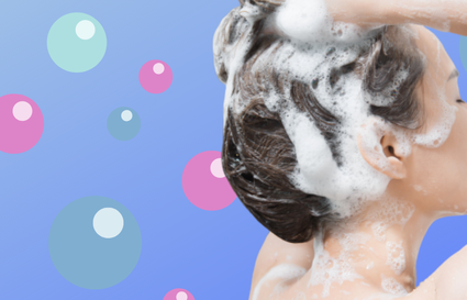 Women washing her hair