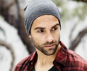 Man wearing woolly hat 2
