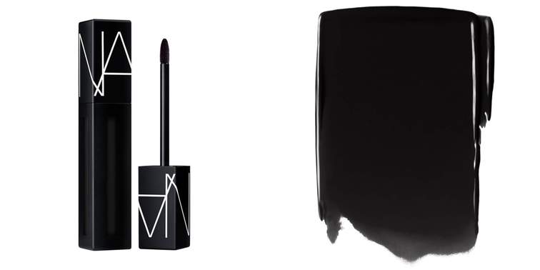 NARS black lipstick and swatch