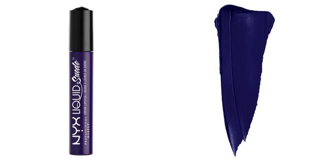 NYX blue lipstick