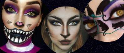Cat Halloween makeup