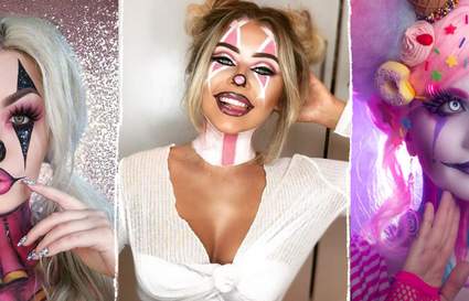 pink clown makeup halloween