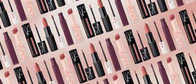 lipsticks with a pink background