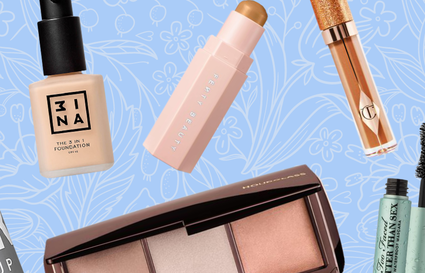 8 products on blue background