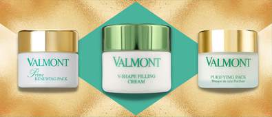 Valmont tubs on gold and green background