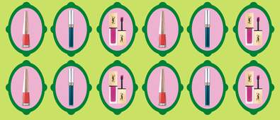 liquid lipsticks on green and pink background