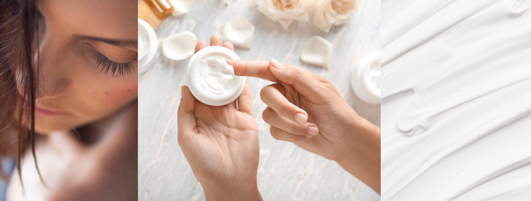 Collagen cream montage