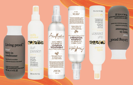 conditioner bottles on orange background