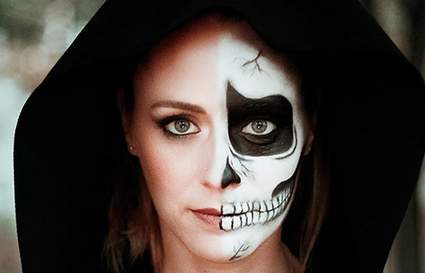 halloween skull makeup