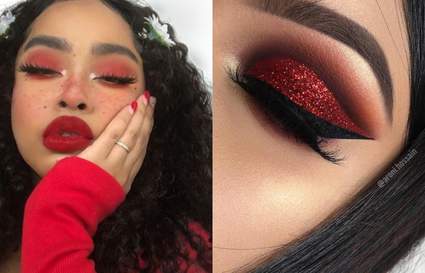 red eyeshadow