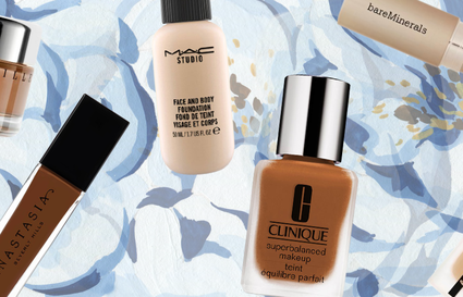 six foundations on floral background