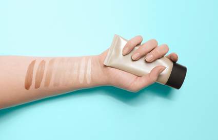 tinted moisturiser swatches on arm