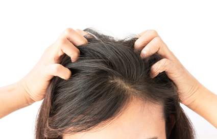 lady scratching head