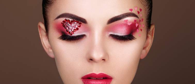 Valentine's Day Heart Makeup