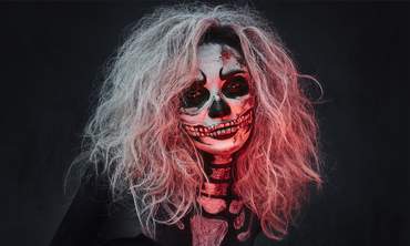 halloween skeleton makeup and hair
