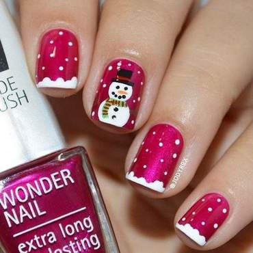 snowman nail art