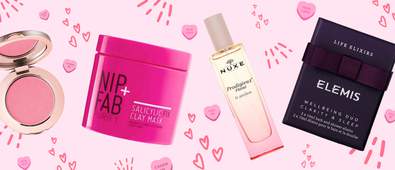 best valentines products on pink background